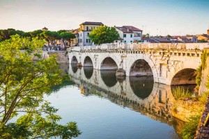 Ponte di Tiberio in Rimini, Emilia Romagna