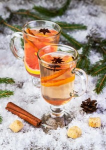 Christmas drink white mulled wine