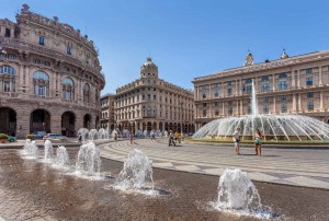 Piazza de Ferrari in Genoa, Liguria