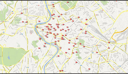 City map of Rome